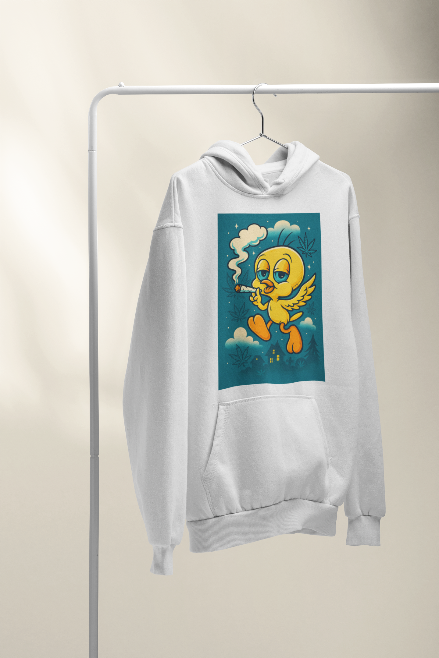 Stoner Bird Hoodie – Funny Weed Cartoon Pullover