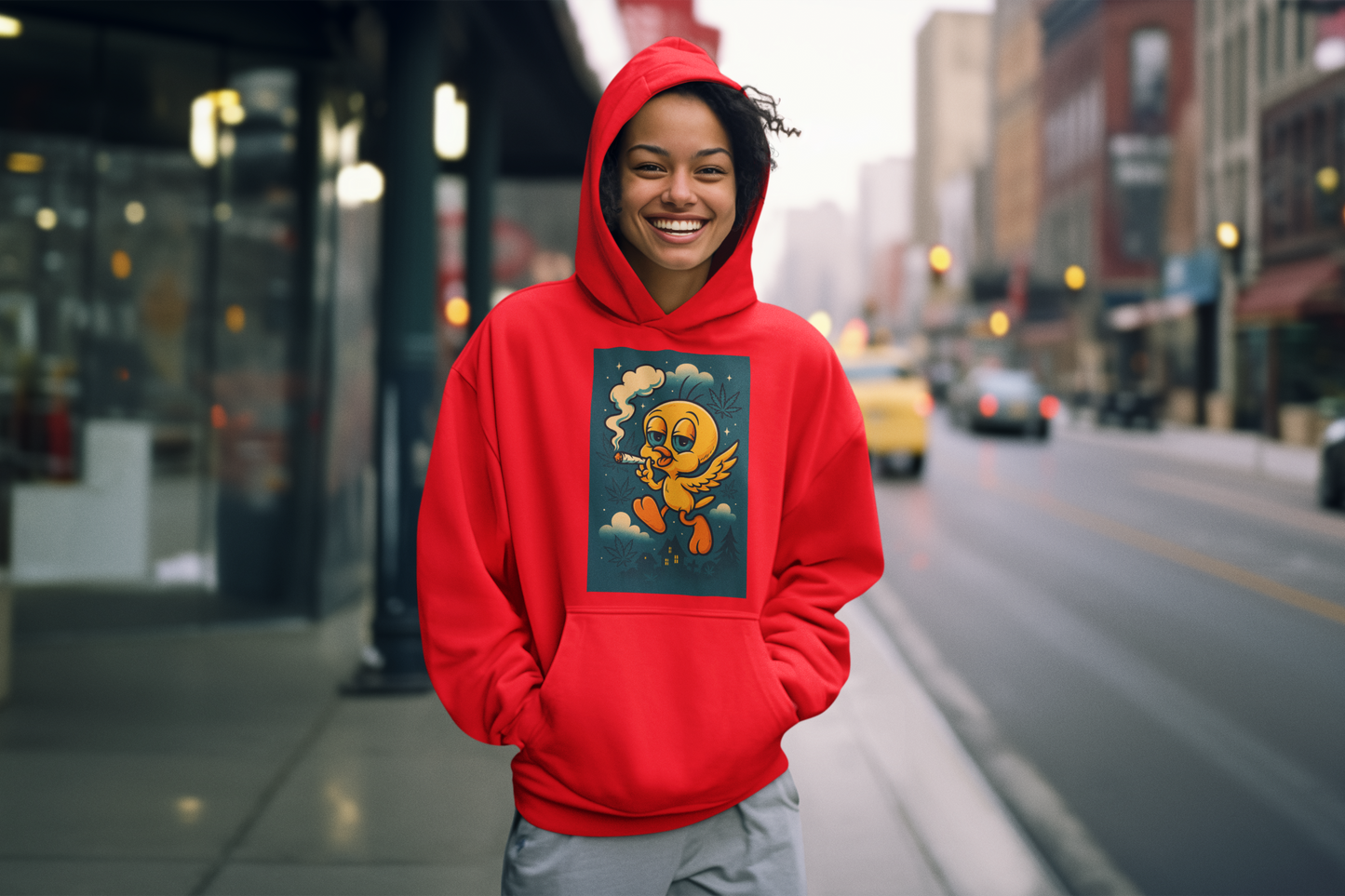 Stoner Bird Hoodie – Funny Weed Cartoon Pullover