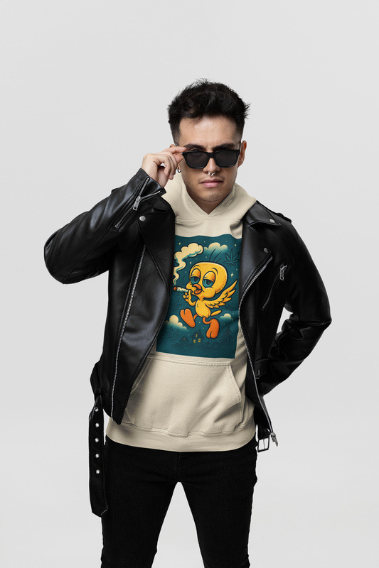 Stoner Bird Hoodie – Funny Weed Cartoon Pullover