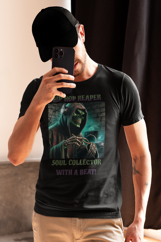 Hip Hop Reaper T-Shirt | Soul Collector with a Beat Design