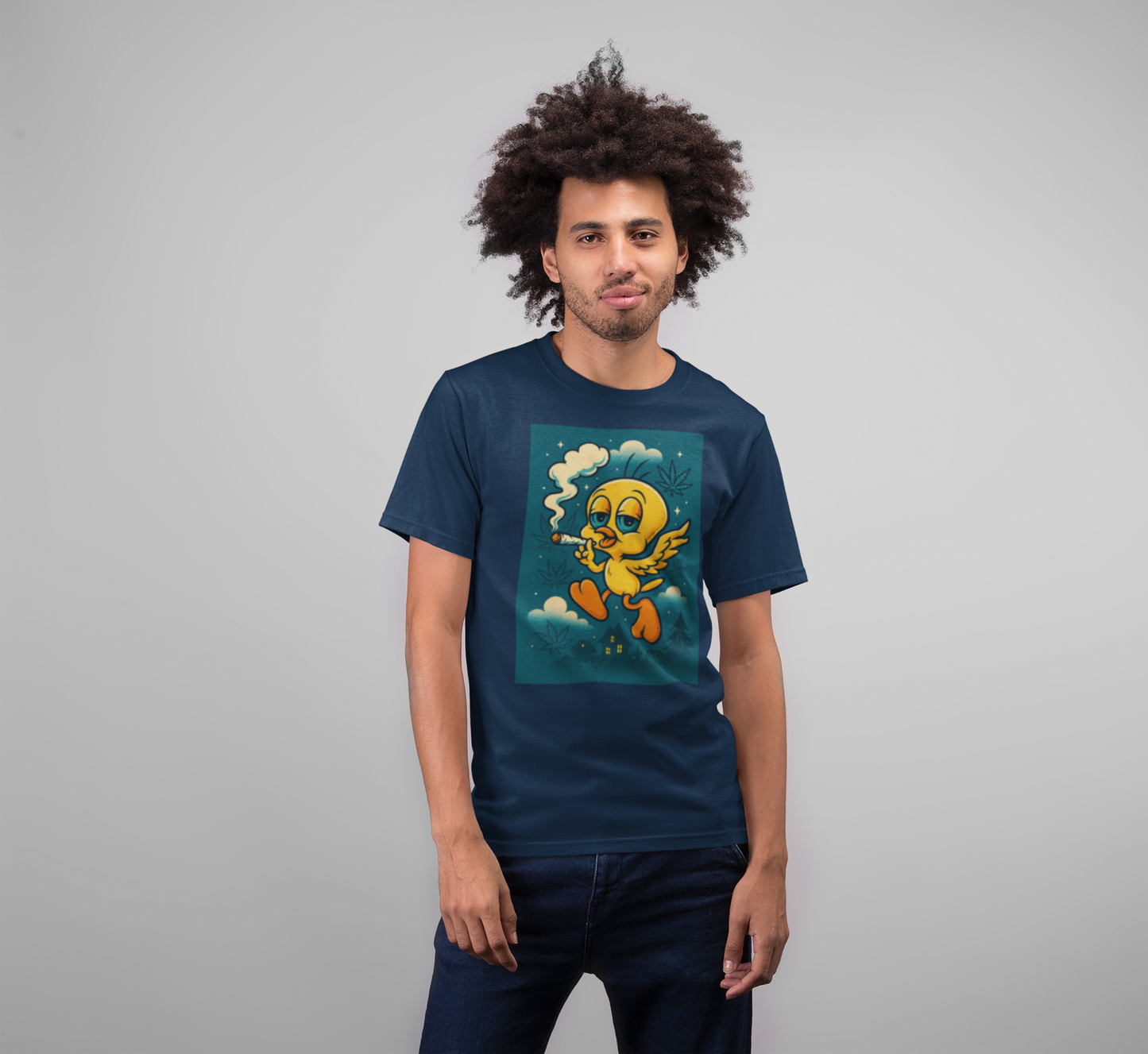 Stoner Bird T-Shirt – Funny Weed Cartoon Tee
